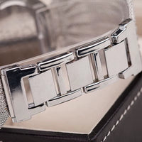 Mesh Band Women Watch Fashion Oval Gold Bracelet Alloy Quartz Watch Dress Rhinestone Women'S Wristwatches Ladies Bracelet Clock