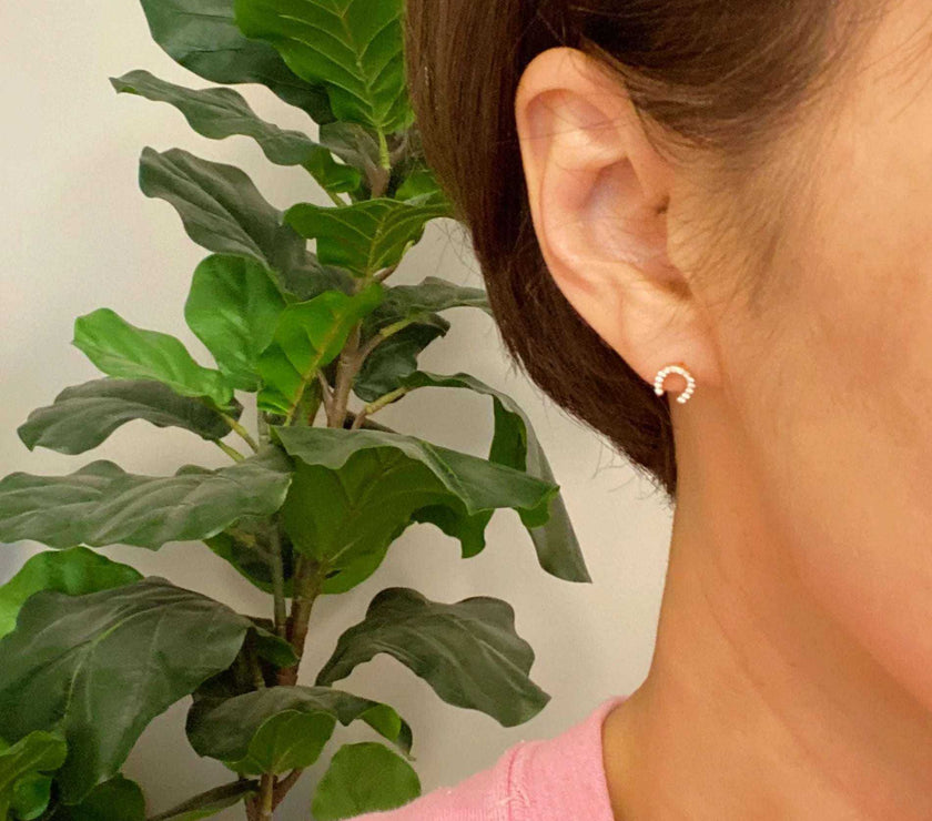 Mini Sparkle Mini Stud Sterling Silver Earrings