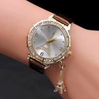 2020 Ladies Watches Fashion Paris Eiffel Tower Watches Women Faux Leather Quartz Watches Relogio Feminino Reloje Mujer Best Gift
