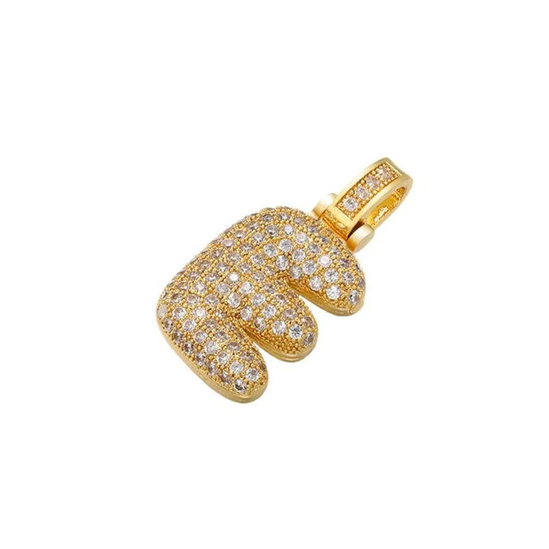 Women ZHUKOU Delicate and Fat 26 Gold Color Letter Pendant for Women Handmade DIY Necklace Earrings Jewelry Accessories Mode: VD614
