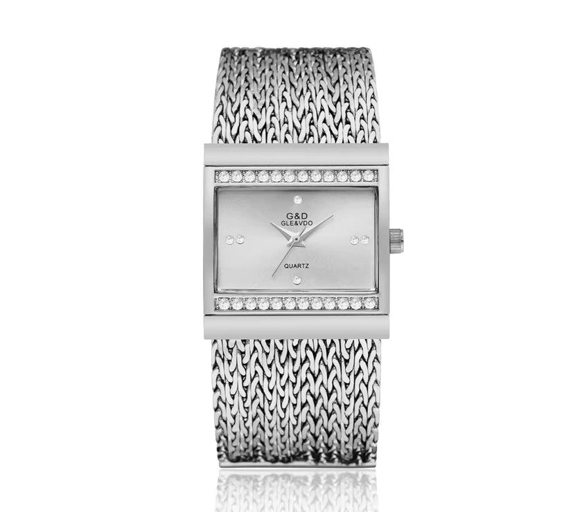 Fashion Women Watches 2019 Best Diamonds Square Dial Clock Luxury Gold Women'S Bracelet Quartz Wrist Watches New Dropshipping