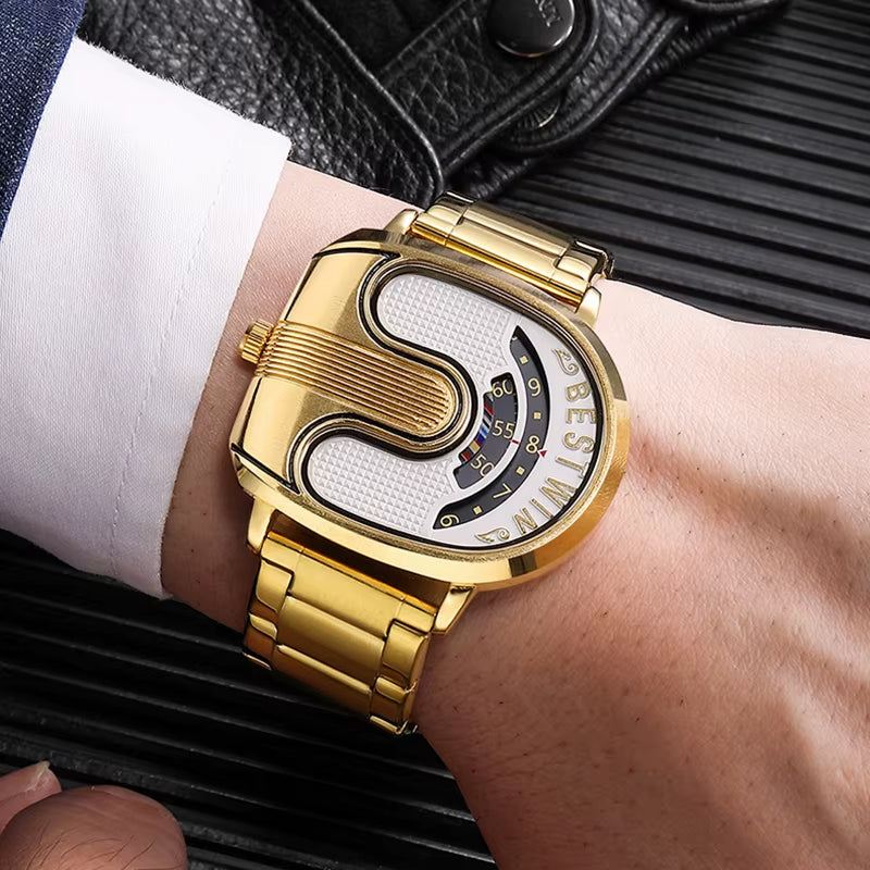 Luxury Original Men Watches Sports Golden Quartz Gold Men'S Wrist Watches Steel Waterproof Watches for Mens Relogio Masculino