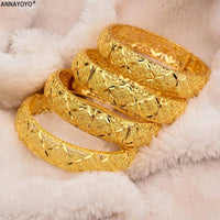 Fashion Accessories New Luxury Gold Color Bangles Women Men Girls Ethiopian African Dubai Wedding Bracelet Pulseras Party Gifts