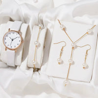 4PCS Set Luxury Watches Set Women Rhinestone Fashion Elegant Wristwatch Quartz Watch Ladies Clock for Women Relogio Rose Gold