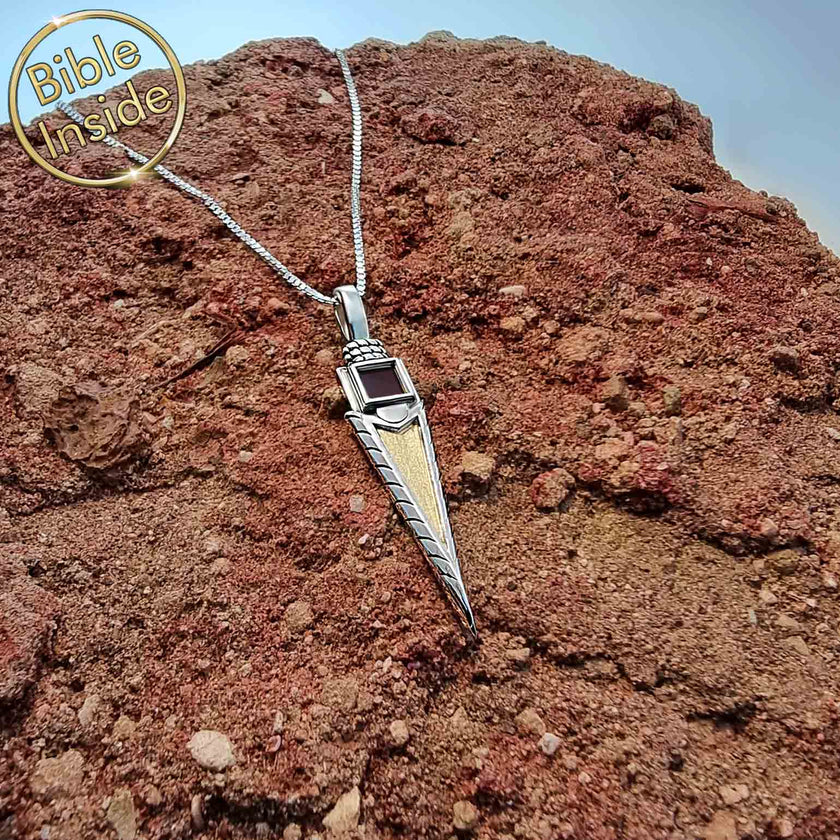 Religious Necklace with the Holy Bible - Guardian Arrow Pendant