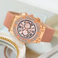Luxury 3PCS Set Women Casual Leather Watches Quartz Wristwatches & Ladies Heart Bow Wallet Glasses Sunglasses Clock Montre Femme