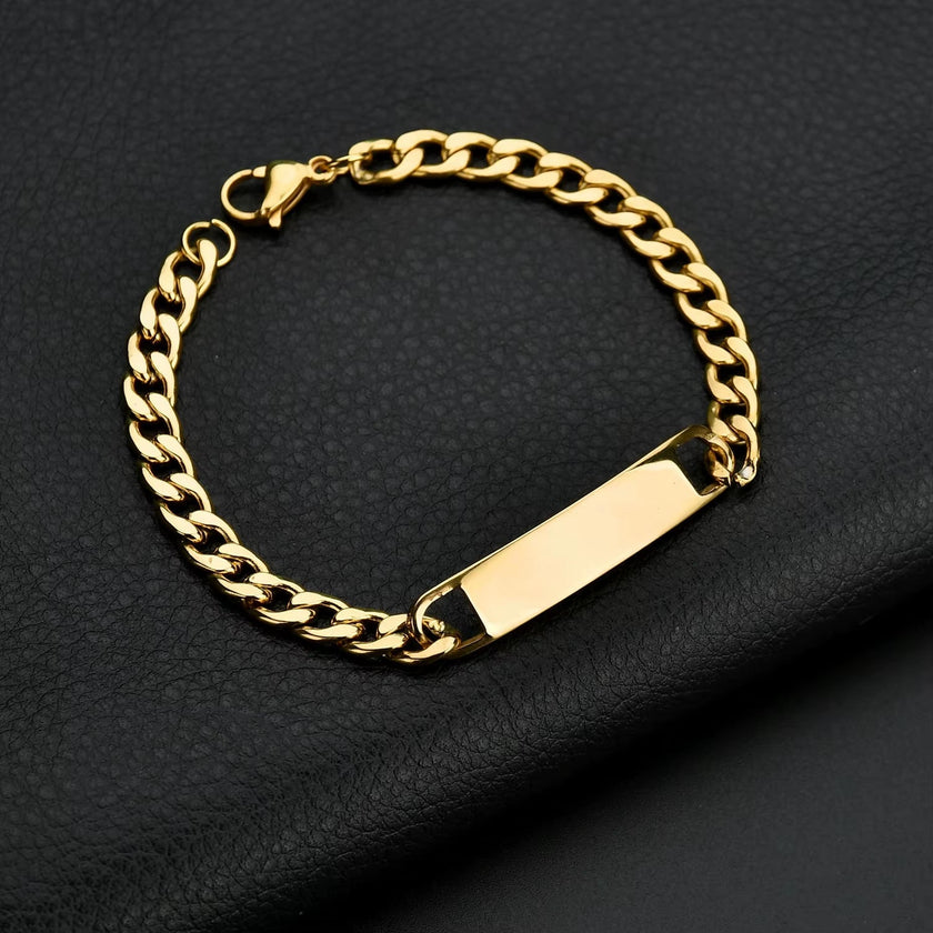 Sifisrri Engraved Name Letter Date Bracelets Women Men Stainless Steel Adjustable Bangles for Boys Girls Kids Jewelry Gift