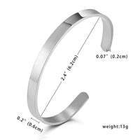 Stainless Steel Pearsonalized Bracelet Name Character Letter Engraved Custom Cuff Bangle Women Men Fashion Jewelry Dropshipping