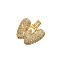 Women ZHUKOU Delicate and Fat 26 Gold Color Letter Pendant for Women Handmade DIY Necklace Earrings Jewelry Accessories Mode: VD614