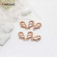 14K Real Gold Plated 10Mm 12Mm Lobster Clasps for Jewelry Making Handmade DIY Bracelets Necklace Clasp Fittings