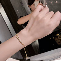 14K Real Gold Plated Fashion Jewelry Micro-Inlaid Zircon Elegant Bracelates for Woman Holiday Party Daily Luxury Bracelate