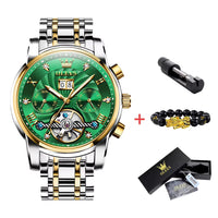Mechanical Watches Automatic Watch Men Waterproof Stainless Steel Strap Skeleton Gold Watch Male Wristwatch