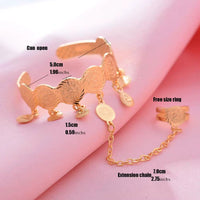 Gold Color Coin Banglesfor Girl Baby Bracelet Islam Muslim Arabic Currency Money Gold Bracelets Bangle Jewelry Birthday Gift