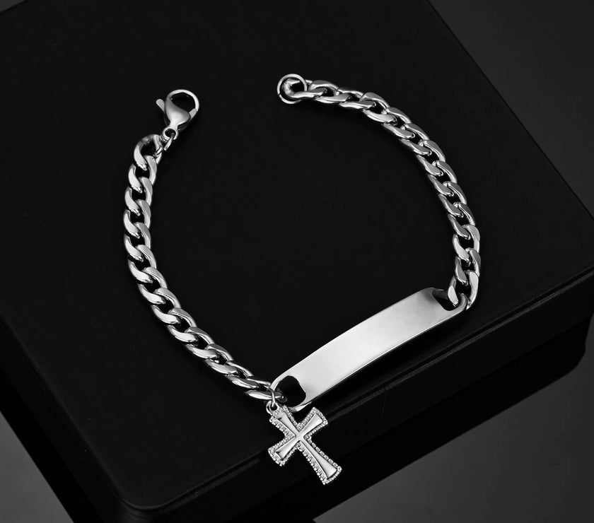 Sifisrri Engraved Name Letter Date Bracelets Women Men Stainless Steel Adjustable Bangles for Boys Girls Kids Jewelry Gift