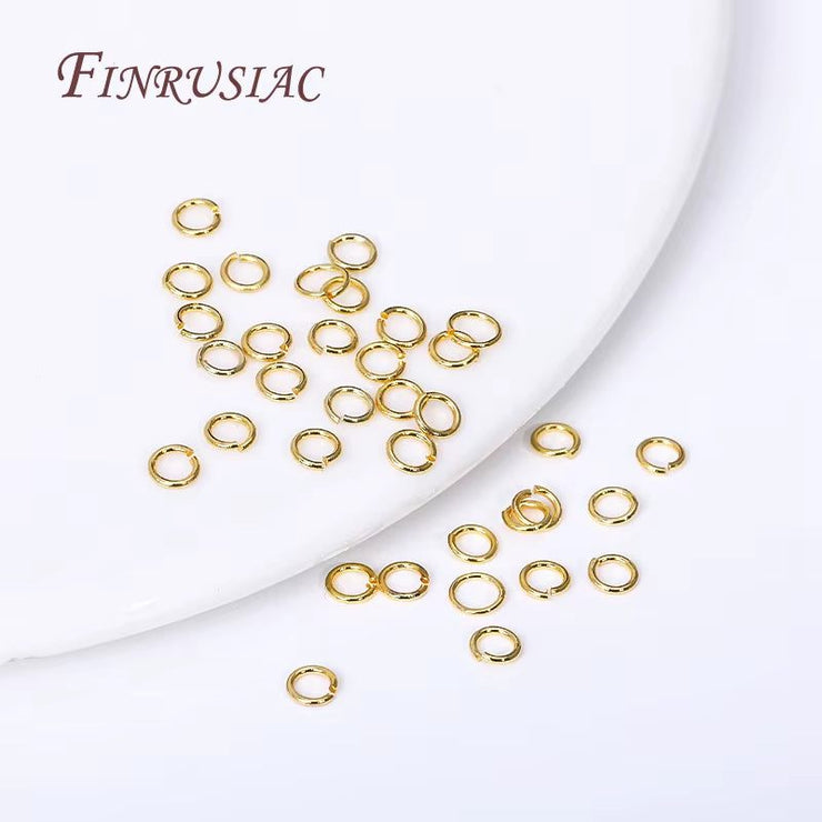 Supplies for Jewelry Wholesale 18K Gold Plated Lobster Clasp with Extension Chain,Ball Head Pin,Crimp Beads,Bead Tips,Jump Ring