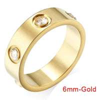 Style Luxury Bijoux Pulseira Feminina Bangle Ring Set Stainless Steel Jewelry Fit Lover Female Crystal Bracelets Rings Fashion Women