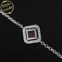   Jewelry Christianity Bracelet with Nano Bible - Royal Frame Bracelet