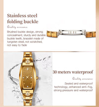Elegant Gold/Rose Gold Watches for Womens Waterproof Slim Thin Small Wrist Analog Diamond Quartz Ladies Wrist Watches Elegant