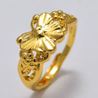 Bridal Wedding Jewelry Dubai African Small Gold Color Rings for Women Girls Arabian Middle East Jewellery Little Bangs Woman Mama Best Gifts