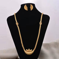 Fashion New Gold Color Wedding Jewelry Set Party Bride Women with Earrings Necklace