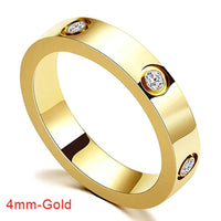 Style Luxury Bijoux Pulseira Feminina Bangle Ring Set Stainless Steel Jewelry Fit Lover Female Crystal Bracelets Rings Fashion Women