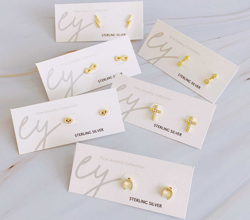 Mini Sparkle Mini Stud Sterling Silver Earrings