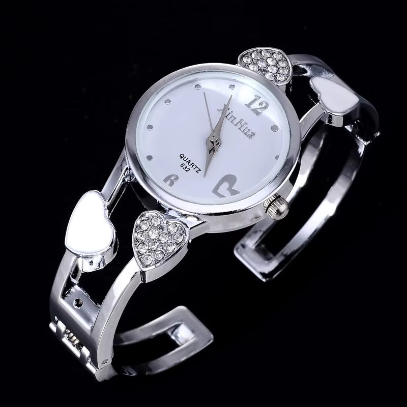 Heart Shaped Bracelet Watch Women Watches Luxury Rhinestone Women'S Watches Ladies Watch Steel Clock Zegarek Damski Reloj Mujer