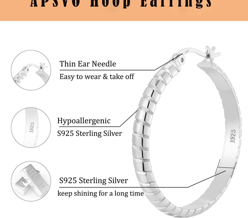 4 Pairs Small Hoop Earrings for Women, Silver Small Cubic Zirconia Huggie Hypoallergenic Earrings Set for Multiple Piercing, Dainty Cartilage Earrings for Women Birthday Christmas Gifts