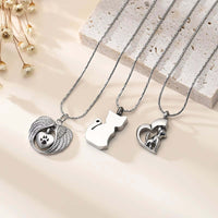 Cremation Jewelry Urn Pendant Necklace for Pet Dog Cat Ashes 316L Stainless Steel Customized Gift to Women Men Keepsake Jewelry