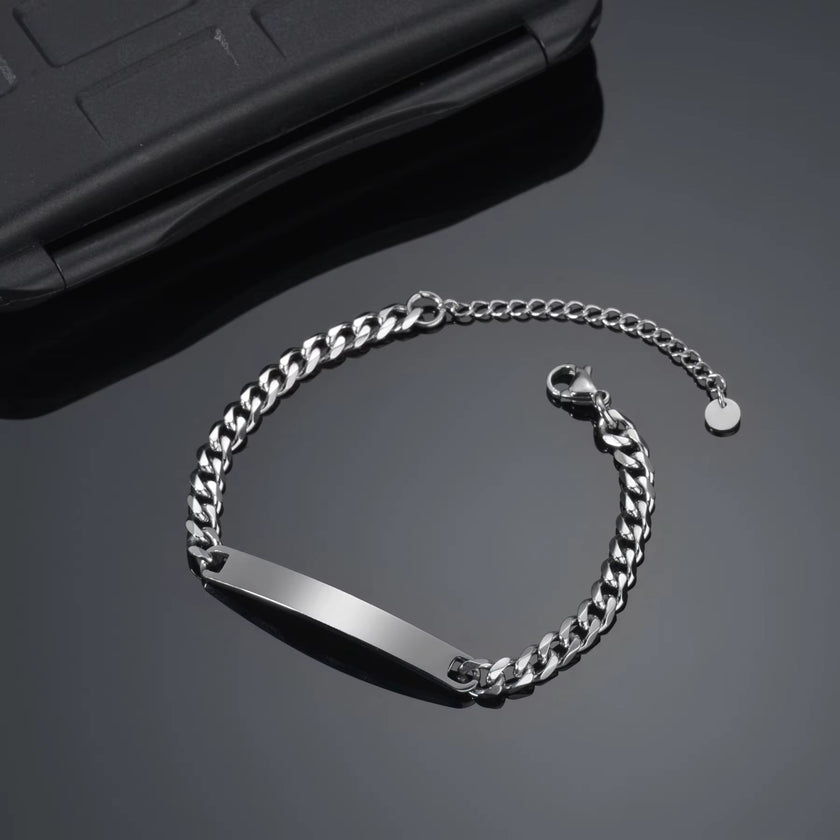 Sifisrri Engraved Name Letter Date Bracelets Women Men Stainless Steel Adjustable Bangles for Boys Girls Kids Jewelry Gift