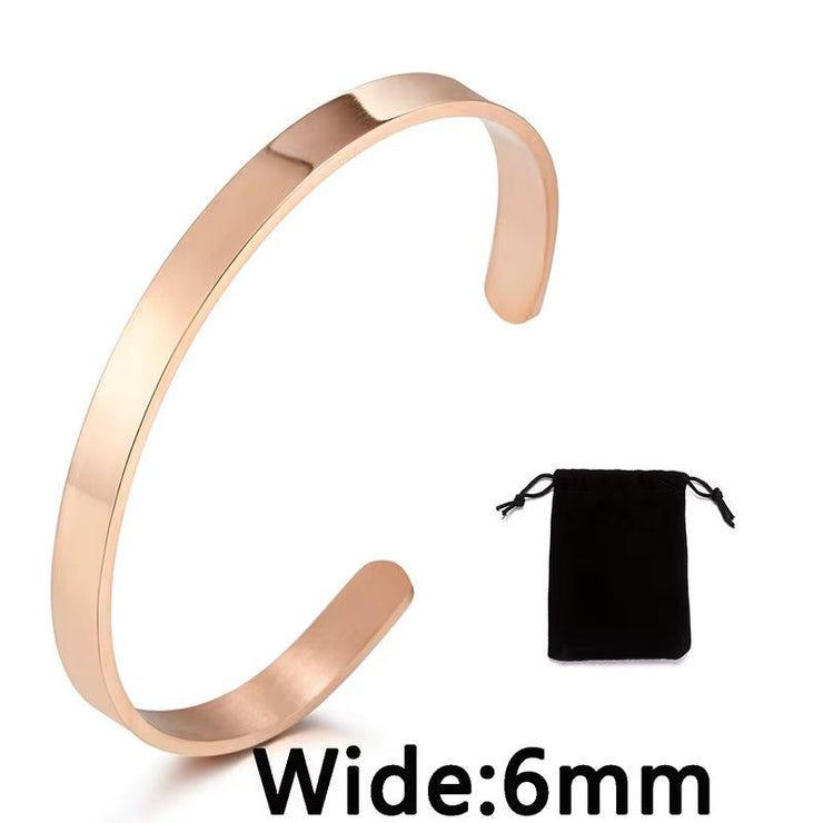 Stainless Steel Pearsonalized Bracelet Name Character Letter Engraved Custom Cuff Bangle Women Men Fashion Jewelry Dropshipping
