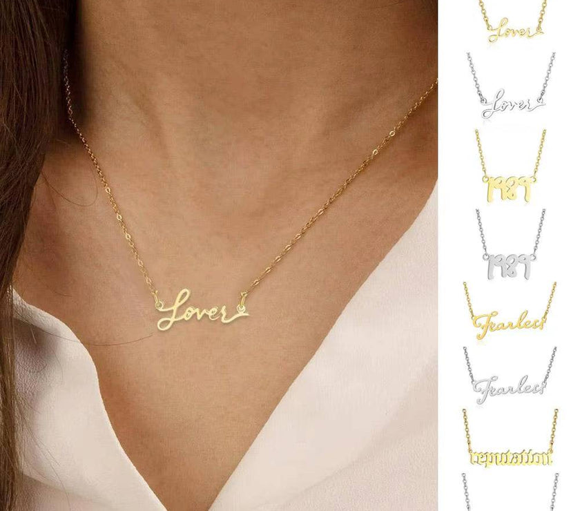  New 1989 Taylor’S Version Necklace Reputation Singer Signature Fearless Speak Now Necklaces for Music Lover TS Inspired Fan K7K2