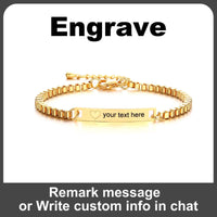 Personalize Name Bracelet for Baby Boy Girl Figaro Chain Smooth Bangle Link Gold Tone No Fade Safty Jewelry 12Cm to 15Cm