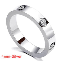 Style Luxury Bijoux Pulseira Feminina Bangle Ring Set Stainless Steel Jewelry Fit Lover Female Crystal Bracelets Rings Fashion Women