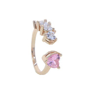 2025 Valentine'S Day Gift 5A Heart Cz Tennis Necklace White Pink Cubic Zirconia Iced Out Bling Pink Girl Women Jewelry Choker
