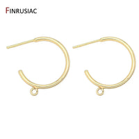 Brass Metal 14K Gold Plated Earring Hooks Accessories Earwires Wholesale Diy Earrings Findings Material