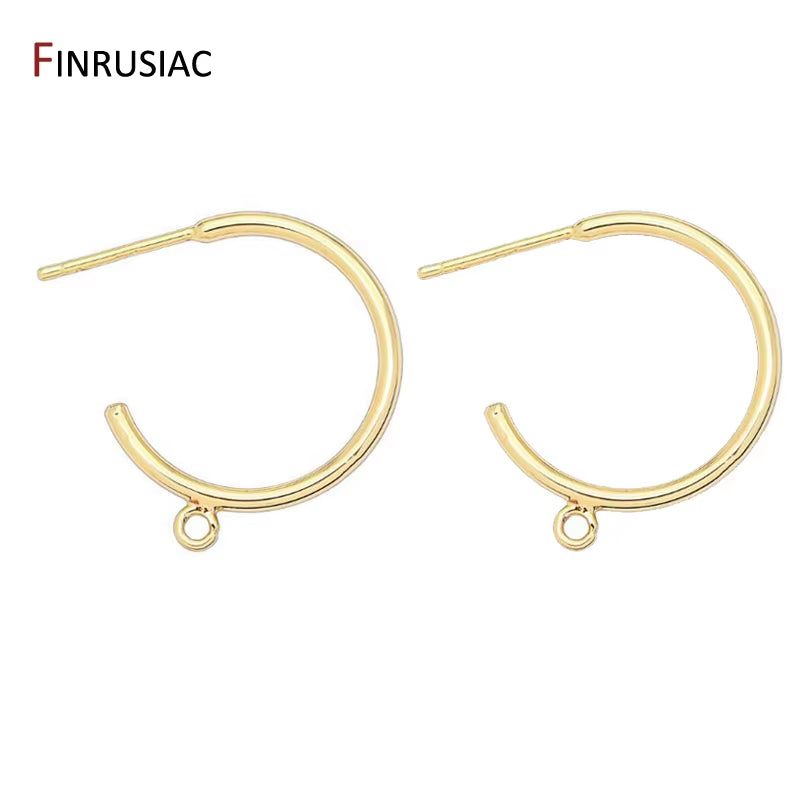 Brass Metal 14K Gold Plated Earring Hooks Accessories Earwires Wholesale Diy Earrings Findings Material