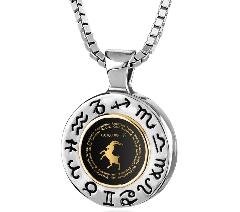 Capricorn Zodiac Sign Necklace