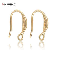 Brass Metal 14K Gold Plated Earring Hooks Accessories Earwires Wholesale Diy Earrings Findings Material