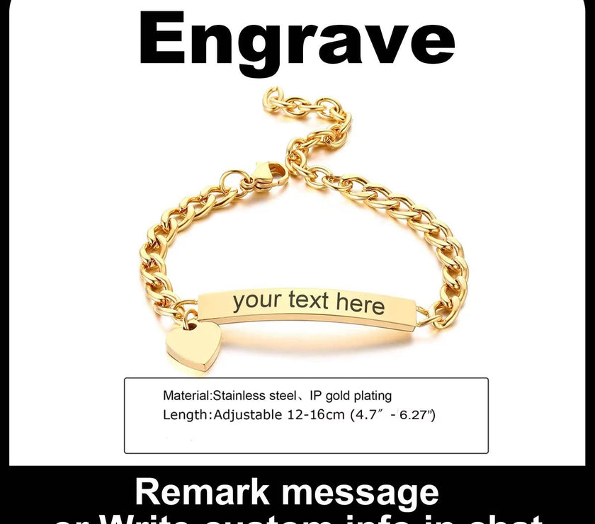 Personalize Name Bracelet for Baby Boy Girl Figaro Chain Smooth Bangle Link Gold Tone No Fade Safty Jewelry 12Cm to 15Cm