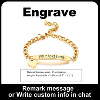 Personalize Name Bracelet for Baby Boy Girl Figaro Chain Smooth Bangle Link Gold Tone No Fade Safty Jewelry 12Cm to 15Cm