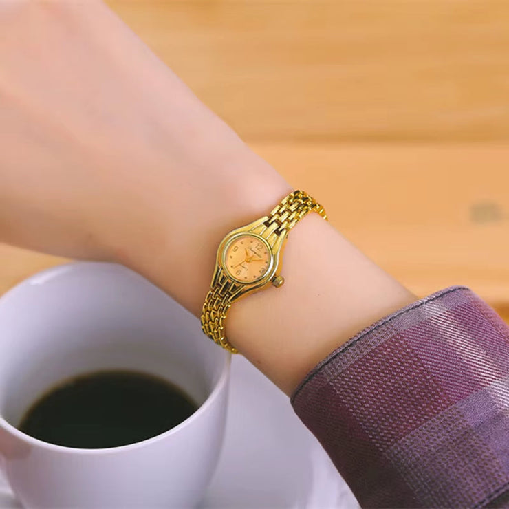 Bracelet Clasp Simple Elegant Small Women'S Watches Luxury Brand Gold Wrist Watches for Women Ladies Quartz Watches for Girls Montre Femme