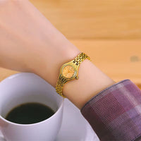 Bracelet Clasp Simple Elegant Small Women'S Watches Luxury Brand Gold Wrist Watches for Women Ladies Quartz Watches for Girls Montre Femme
