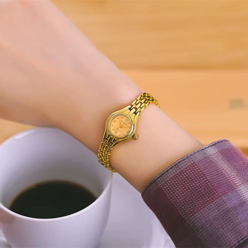 Bracelet Clasp Simple Elegant Small Women'S Watches Luxury Brand Gold Wrist Watches for Women Ladies Quartz Watches for Girls Montre Femme