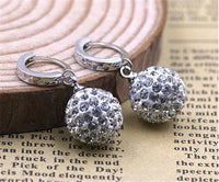 Crystal Ball Pendant and Princess Stud Earrings Set