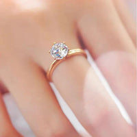 Real Moissanite D Color 18K Gold Engagement Rings for Women Luxury Wedding Jewelry