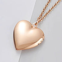 Love Heart Secret Message Locket Necklace Pendant DIY Photo Picture Locket Vintage Gift for Lover Couples Custom Message