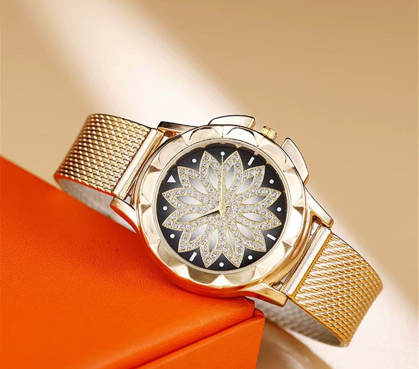 Diamond Watch Women Luxury Rhinestone Elegant Watches Ladies Gold Clock Wrist Watches for Women Часы Женские Наручные 2022