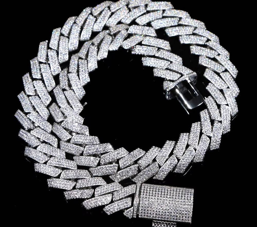 High Quality Iced Out Men Jewelry 5A Cz Hip Hop New Micro Pave 19Mm Cuban Link Chain Big Heavy Chunky Necklace for Men Boy