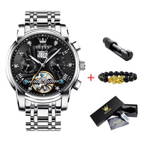 Mechanical Watches Automatic Watch Men Waterproof Stainless Steel Strap Skeleton Gold Watch Male Wristwatch